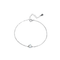 Bracelet en argent sterling S925, cercle plaqué or, minimaliste, personnalisé, tendance, subtilement luxueux, avec moissanite