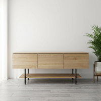 Buffet long de haute qualité, buffet bas, armoire de salon avec 3 tiroirs