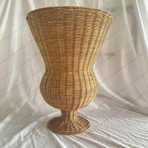 แจกันหวายหวายเรียบง่ายแจกันดอกไม้ที่พิถีพิถันตกแต่งด้วยหวายจากโรงงานเวียดนาม - Product Image 1