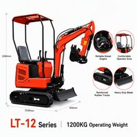 Mini Excavator Dijual 1.2 Ton 2T 3.5T Diesel Digger Micro Bagger Crawler Ukuran Kompak Harga Supplier Daftar Baru