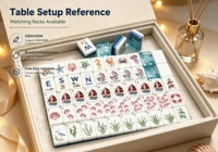 Jeu de Mahjong Américain Thème Monde Marin Luxe Moderne, Matériau Acrylique Écologique, Design Portable pour Divertissement Universel