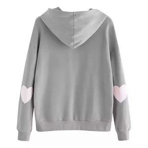 Felpe con Cappuccio da Donna con Stampa <span class=keywords><strong>Farfalla</strong></span>, Cerniera e Coulisse, Maniche Lunghe, Casual, Trendy, Oversize - Product Image 6