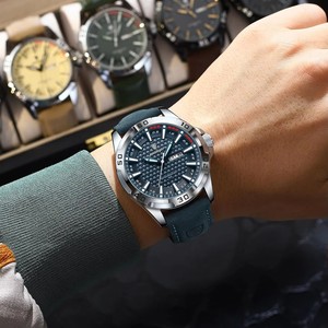 Montre homme POEDAGAR originale, haut de gamme, étanche, lumineuse, avec date et jour, quartz, sport, bracelet en cuir, montre pour homme, reloj. - Product Image 3
