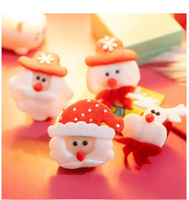 Bracelet lumineux en peluche Père Noël, décorations de poignet, anneau à pression, cadeau de Noël