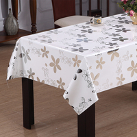 Nappe en PVC RNPT avec imprimé à rayures grecques et support en tissu pour tables de salle à manger