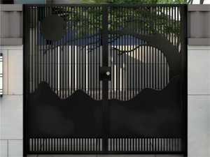 Cancello Moderno per Vialetto e Cortile in Alluminio Pressofuso Rinforzato, Antiruggine, Effetto Ferro Battuto, Verniciato a Polvere, per Villa, Stile Costiero - Product Image 5