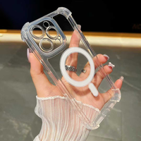 Coque de téléphone transparente avec boutons électroplaqués pour iPhone 18Pro 17, 16, 15, 14, 13, 12, 11, Pro Plus, coque de téléphone anti-chute