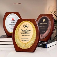 Usine 1 pièces produit personnalisé honneur commémoratif plaque d'autorisation liste feuille d'or médaille de bois