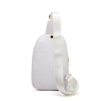 Sac à bandoulière en cuir PU à motif crocodile, sac de poitrine à la mode pour femmes, vente en gros