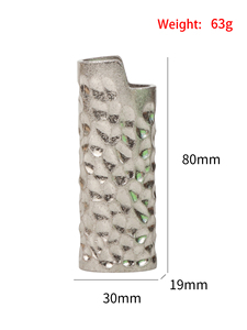 Estuche para Encendedor de Metal Vintage Futeng, Diseño de Cráter de Meteorito, Venta al por Mayor, Soporte para Encendedor 3D, Accesorio de Alta Gama, Apto para Encendedores J6 - Product Image 6