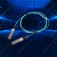 Kabel Optik Aktif Serat Poe Kompatibel Mellanox Berwarna Baru Mfs1s00-h050v 200gb/s Ib Hdr Qsfp28 50m Lszh 30mm Radius Tikungan
