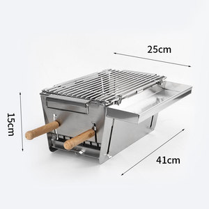 Barbecue pliant en acier inoxydable à hauteur réglable pour le camping, les pique-niques en plein air, design coupe-vent - Product Image 3