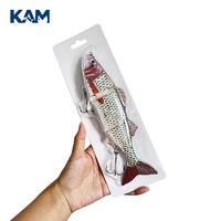 Leurre de pêche Kam en gros, grande taille, quatre sections, accessoires de pêche, appât dur réaliste