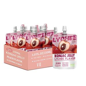 Collations saines, repas instantanés Keto, nourriture végétalienne, pudding de konjac à la saveur de litchi, <span class=keywords><strong>sans</strong></span> <span class=keywords><strong>sucre</strong></span> - Product Image 1