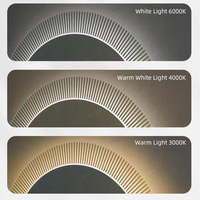 Miroir de salle de bain rond à LED de 80 cm, cadre en forme de soleil, rétroéclairé, miroir mural pour vanité