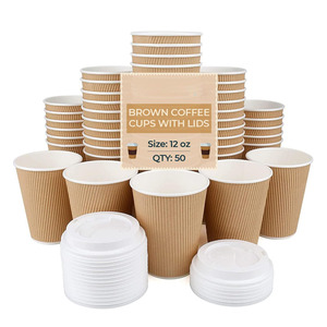 Custom 4oz 8oz 10oz 12oz 16oz 20oz 24oz <span class=keywords><strong>tazze</strong></span> di caffè rosa/marrone usa e getta di carta <span class=keywords><strong>tazze</strong></span> di caffè con coperchi - Product Image 1