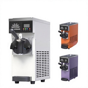 Commercial <strong>Small</strong> Vertical <strong>Cone</strong> Soft Ice Cream Machine Desktop Stainless Steel Three-Color <strong>Orange</strong>/Purple/Silver CE Energy Star - Product Image 2