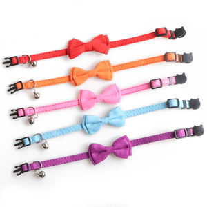 Collar para Gato Personalizado al por Mayor, Collar de Lujo para Cachorro Pequeño con Hebilla de Seguridad, Collar para Gato con Lazo y Campana - Product Image 2
