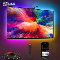 Bande lumineuse à LED RVB avec télécommande pour la chambre à coucher.