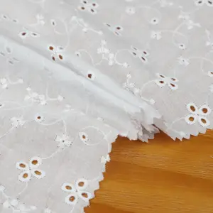 Хлопковая ткань guzae с вышивкой, швейцарская вуаль, ткань с вышивкой ушками для женской одежды