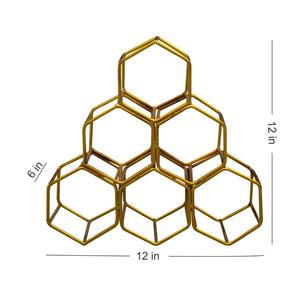 Estante para Botellas de Vino de Metal Dorado, Soporte de Almacenamiento de Mesa Vintage para Cocina, Mostrador, Sala de Estar, Objetos Decorativos - Product Image 4