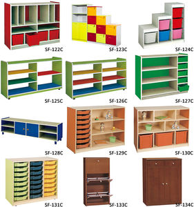 <span class=keywords><strong>Meuble</strong></span> de <span class=keywords><strong>rangement</strong></span> en bois moderne pour enfants <span class=keywords><strong>avec</strong></span> étagères et plateau en <span class=keywords><strong>plastique</strong></span> pour l'organisation des jouets de la maternelle - Product Image 6