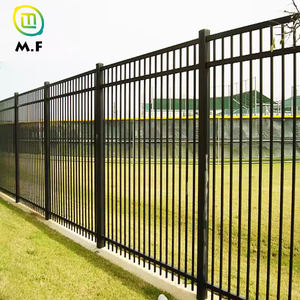 Toptan fiyatlar köy Modern 1.8m siyah çelik çit sonrası ile galvanizli çinko dökme demir bahçe çelik çit panelleri - Product Image 1