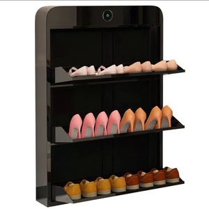 Zapatero Inteligente con Desinfección, Diseño Moderno de Madera y Metal, Desodorización y Esterilización, Ultrafino, Ahorra Espacio, Ideal para Apartamentos Pequeños - Product Image 3