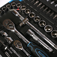 FIXTEC - Ensemble d'outils pour machines-outils, outils à béton, autres outils à main, boîte à outils, trousse à outils, outils pour véhicules, réparation automobile, 94 pièces
