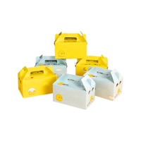 Boîtes en papier d'emballage alimentaire personnalisées Boîtes jetables pour petit déjeuner Boîtes à déjeuner blanc en carton Contenants d'emballage à emporter pour pain de fast-food