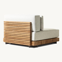 Mobilier d'extérieur de luxe nordique ensembles de jardin hôtel vila patio ensemble de canapés de jardin modulaires