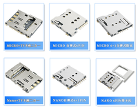 Porte-carte SIM NANO GXD, fente 6P, montage en surface, connecteur de type tiroir H1.35 pour équipement électrique