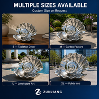 Sculpture en spirale en acier inoxydable sur mesure, artisanat métallique poli miroir, art extérieur pour hôtel, complexe hôtelier, jardin