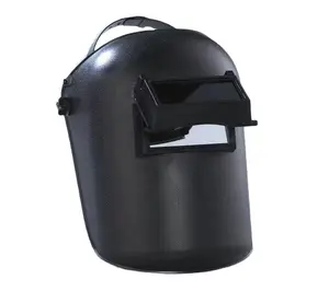 Masker Las Wajah Penuh Flip Up Hitam Helm Las Pasif dengan Kacamata Hitam