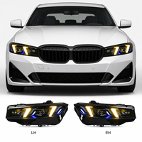Ensemble de phares LED BK pour BMW Série 3 2023-2025, style Fang, double couleur, DRL, clignotant séquentiel, projecteur, Plug and Play