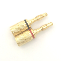 Conector Banana de Latón OEM de 4mm, Chapado en Oro, Tipo de Bloqueo con Tornillo, para Amplificador Hi-Fi, Cine en Casa, Monitor de Estudio, Cable de Altavoz, Equipo de Prueba