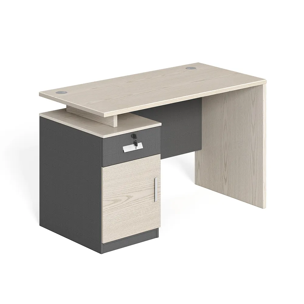 Wholesale price oem custom simple nordic style office furniture computer desk with drawers and storage cabinet