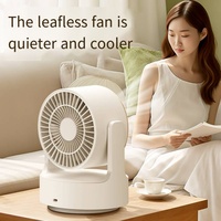 Nouveau mini ventilateur de bureau 2025 avec miroir de maquillage trois-en-un, ventilateur avec veilleuse, pour salon, chambre à coucher, ventilateur USB portable