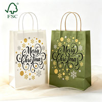 Personalisierte Kraftpapier-Weihnachtstasche mit Eigenem Logo Bedruckt Einzelhandelsbeutel Saisonale Geschenkverpackung Umweltfreundlich Großhandelsangebot