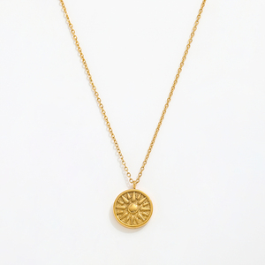 Joolim Jewelry - Collar con Colgante de Diosa del Sol Chapado en Oro de 18K, Joyería de Acero Inoxidable al por Mayor - Product Image 1