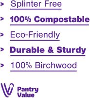 Lot de 100 cuillères en bois jetables, sans éclats, biodégradables, couverts compostables pour l'extérieur