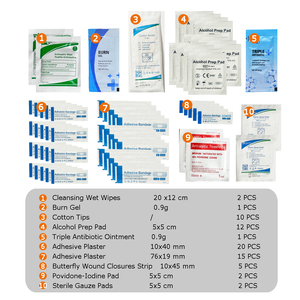 Cao Cấp 70-Mục Mini Pocket <span class=keywords><strong>Kit</strong></span> Viện Trợ Đầu Tiên Cho Đi Xe Đạp Thể Thao Phản Ứng Nhanh Chóng Hộp Viện Trợ Đầu Tiên Cho An Toàn & Survival Gear - Product Image 2