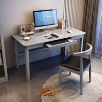Bureau d'ordinateur en bois massif, table d'écriture simple et moderne pour le bureau à domicile et le salon