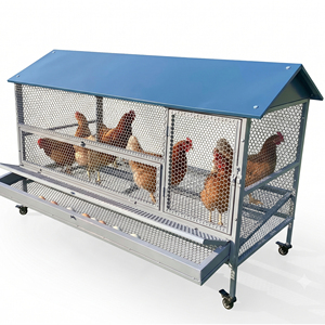 Cage à poules pondeuses de type H, anti-rongeurs, anti-serpents, anti-fouines, en treillis galvanisé, pour l'élevage de volailles, pour ferme, maison, usage extérieur - Product Image 1