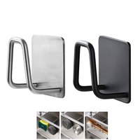 Sink Haak Afvoer Rack Borstel Zeep Keuken Badkamer Opslag Haak Zelfklevende Heavy Duty Rvs Muur Hanger Spons Houder