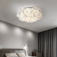 Lampe de plafond en forme de pétales, design italien, éclairage de chambre à coucher, style nordique moderne