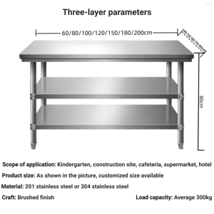 Banco da <span class=keywords><strong>Lavoro</strong></span> in Acciaio Inossidabile <span class=keywords><strong>di</strong></span> Alta Qualità <span class=keywords><strong>per</strong></span> Uso Intensivo con Materiale SUS 201/304 Opzionale <span class=keywords><strong>per</strong></span> Hotel - Product Image 4