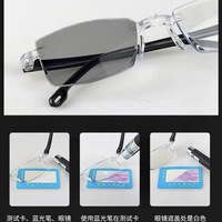 Lunettes de lecture photochromiques sans monture unisexes pour hommes et femmes, lunettes de lecture progressives 2025
