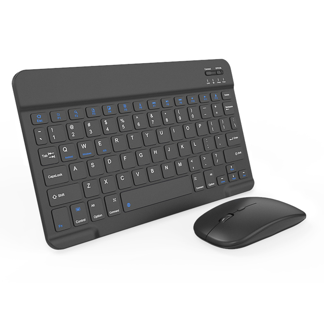 High Quality Rechargeable Ultra Slim Portable Mini Blue tooth Keyboard And Mouse Set For IPad Air Pro Samsung Tablet PC