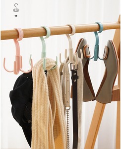 DS2855 Cintre rotatif en plastique pour serviettes, soutiens-gorge, vêtements, chaussettes, séchage de <span class=keywords><strong>linge</strong></span>, organisateur rotatif à 360 degrés avec 4 crochets - Product Image 6